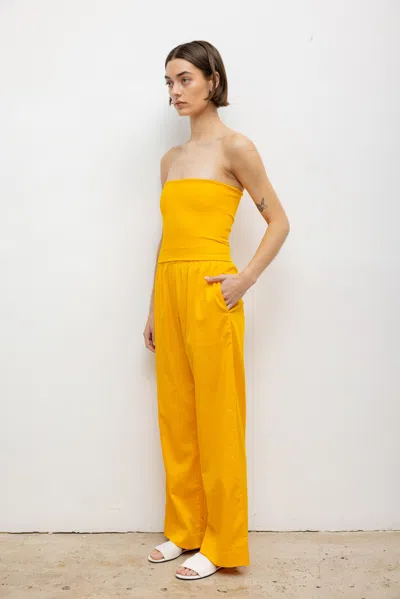 Leset Yoko Pocket Pant In Yellow
