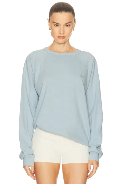Éterne Sonny Oversized Cotton Sweatshirt In Blue