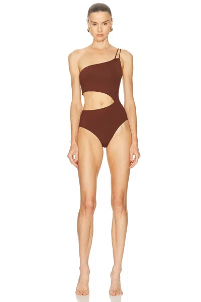 Eres Ecume Asymmetrical Bikini In Brown