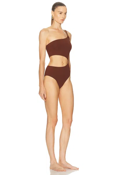 Eres Ecume Asymmetrical Bikini In Brown