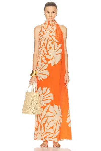 Johanna Ortiz Guitar Joy Maxi Dress In Orange