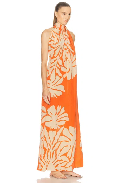 Johanna Ortiz Guitar Joy Maxi Dress In Orange