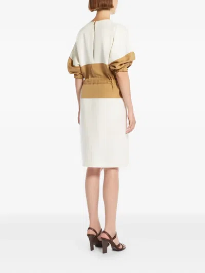 Max Mara Vasto Linen And Silk Sweater Dress In White