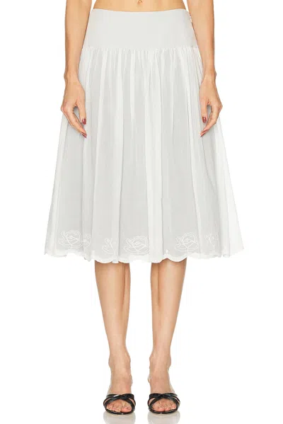 Mirror Palais Petal Lady Length Skirt In White
