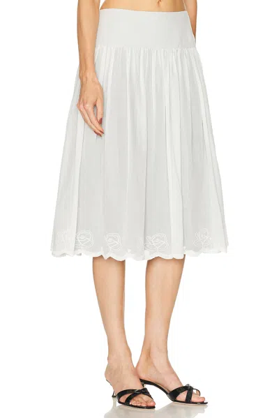 Mirror Palais Petal Lady Length Skirt In White