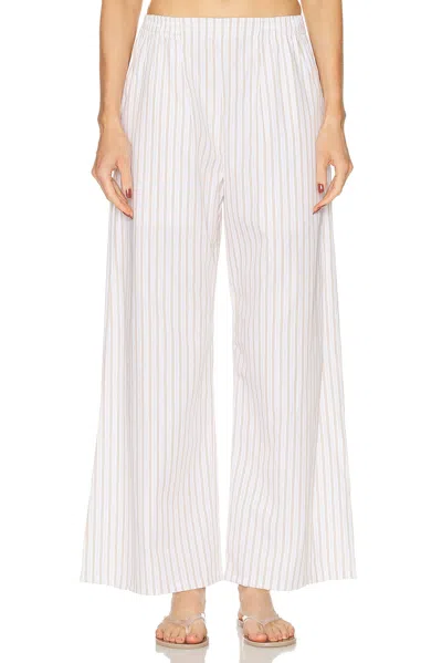 Leset Yoshi Wide Leg Boxer Pant In Gray
