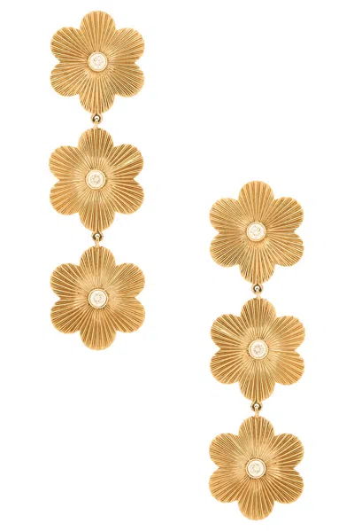 Siena Jewelry Flower Drop Earrings In Gold