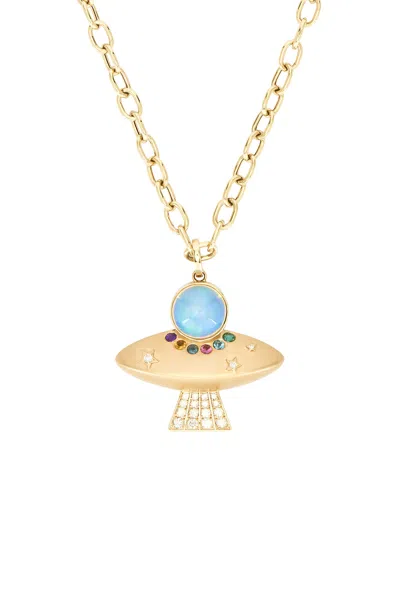 Siena Jewelry Ufo Charm Chain Necklace In Gold