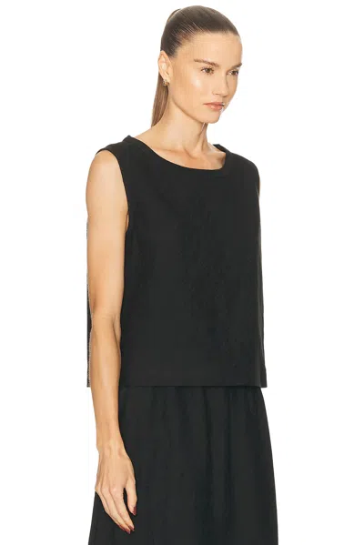 Skall Studio Womens Black Calla Boxy-fit Linen-cotton Top In Black