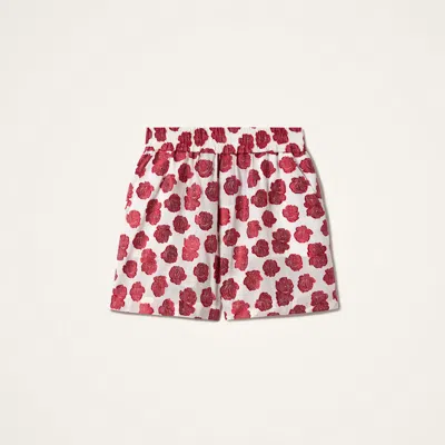 La Doublej Pull-up Shorts In Red