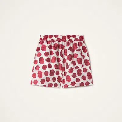 La Doublej Pull-up Shorts In Red