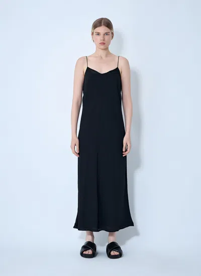 Totême Satin Slip Dress In Black