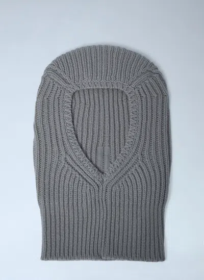 Rick Owens Sphinx Skull Balaclava In Gray