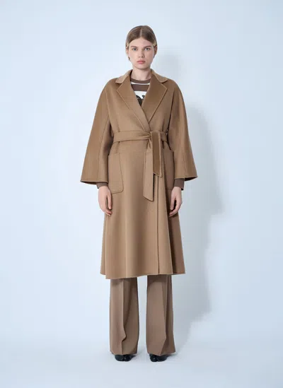 Max Mara Women Cashmere Coat In Brown