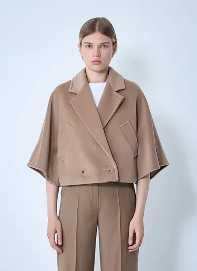 Max Mara Cropped Jacket In Brown