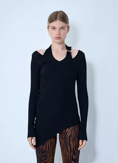 Jean Paul Gaultier Piercing Top In Blue