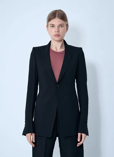 Rick Owens Extreme Soft Single-breasted Blazer In Blue