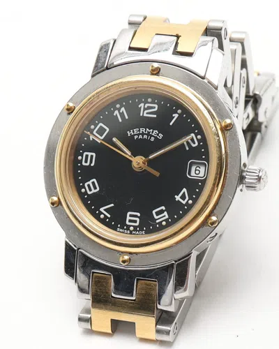 Pre-owned Hermes Hermès Clipper 24mm Ref Cl4.220 Full Set Watch