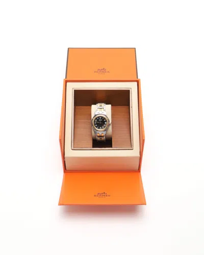 Pre-owned Hermes Hermès Clipper 24mm Ref Cl4.220 Full Set Watch