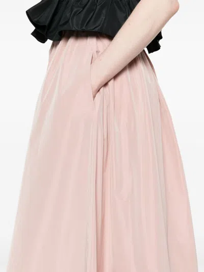 Herno Pink Midi Skirt With Elasticated Waistband