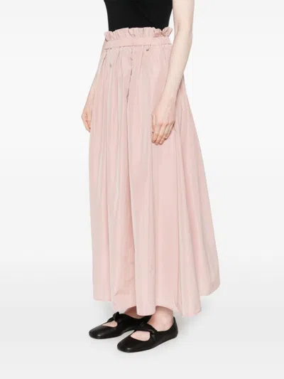 Herno Pink Midi Skirt With Elasticated Waistband