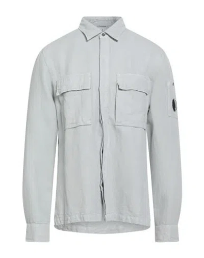 C.p. Company C. P. Company Man Shirt Light Grey Size Xl Linen In Gray