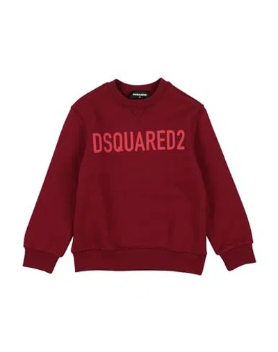 Dsquared2 Toddler Sweatshirt Burgundy Size 6 Cotton, Elastane In Red