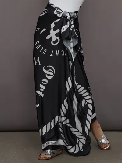 Goldbergh Chiffon Calypso Pareo In Black