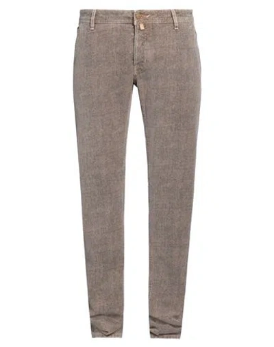 Jacob Cohёn Man Pants Taupe Size 35 Cotton, Elastane, Polyester In Brown