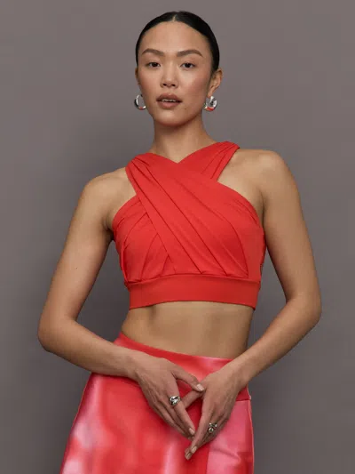 Goldbergh Drape Bra In Red