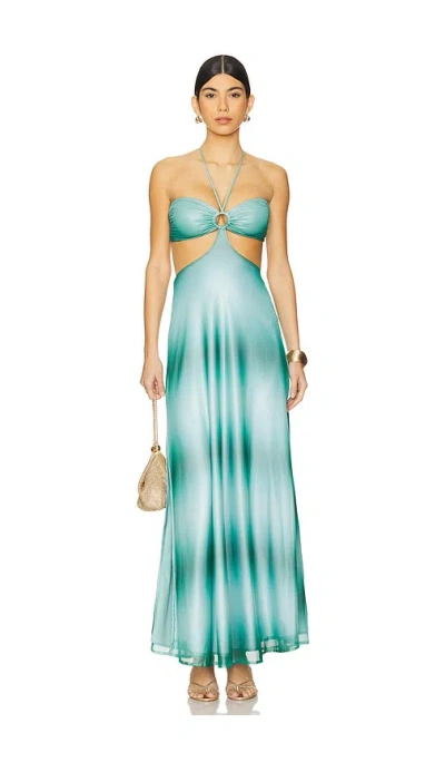 Boamar Lazuli Long Dress In Green