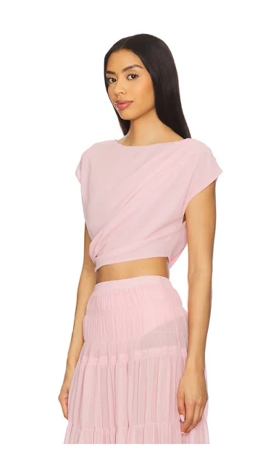 Camila Coelho Yara Crop Top In Neutral