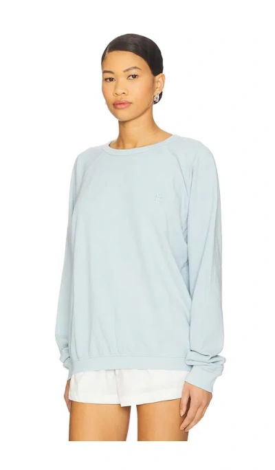 Éterne Sonny Oversized Cotton Sweatshirt In Blue