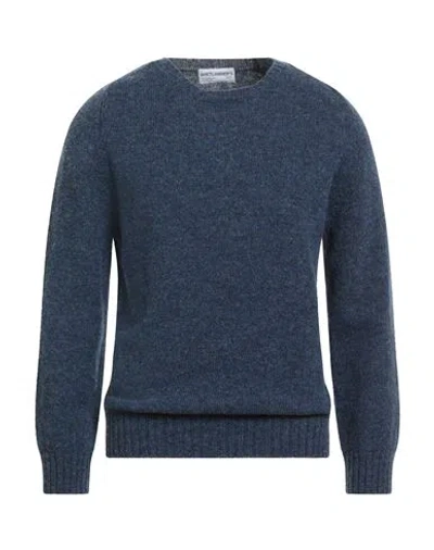 Shetlander's Man Sweater Navy Size 36 Virgin Wool