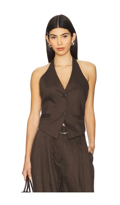 Helmut Lang Halter Vest In Brown