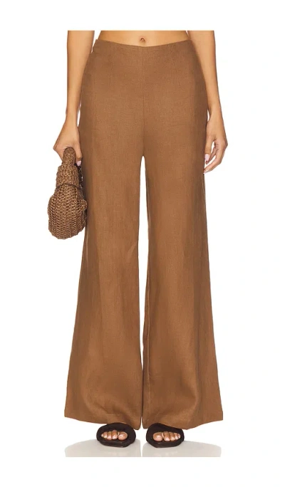 Faithfull The Brand Syna Pant In Brown