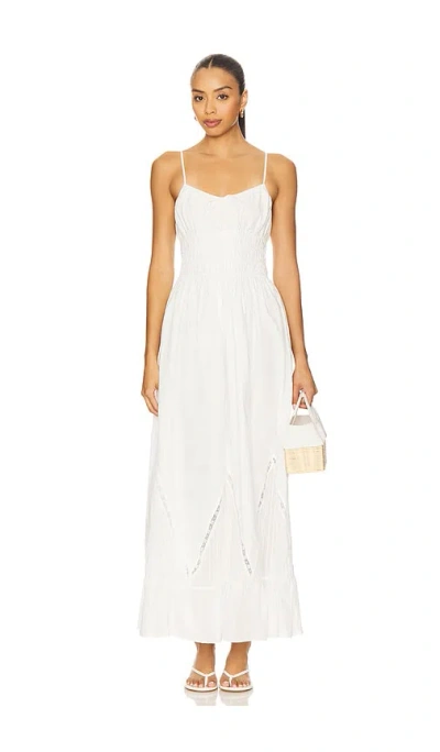 Faithfull The Brand Melina Cotton Voile Maxi Dress In White