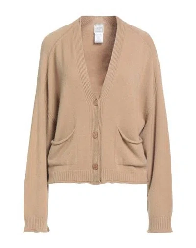 No-nà Woman Cardigan Beige Size L Viscose, Polyester, Polyamide