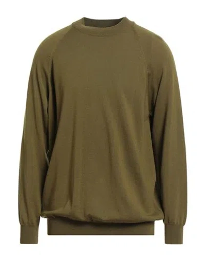 Grifoni Man Sweater Military Green Size 46 Virgin Wool In Green