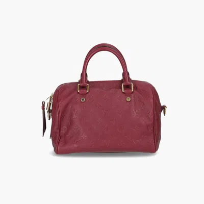 Pre-owned Louis Vuitton Empreinte Speedy Bandoliere 25 Crossbody Bag In Purple