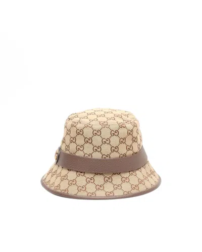 Gucci Gg Canvas Bucket Hat In Neutral
