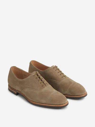 Crockett & Jones Suede Oxford Shoes In Brown