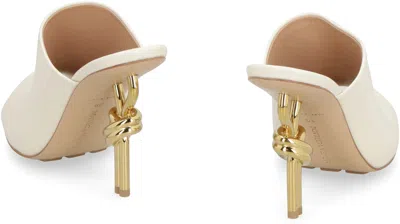 Bottega Veneta Knot Leather Mules In Green