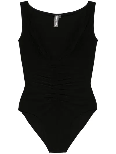 Norma Kamali Black Tara Bodysuit In Black
