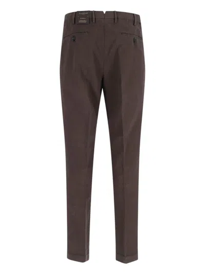 Incotex Pleated Chino Trousers In Brown
