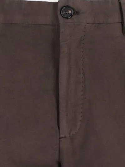 Incotex Pleated Chino Trousers In Brown