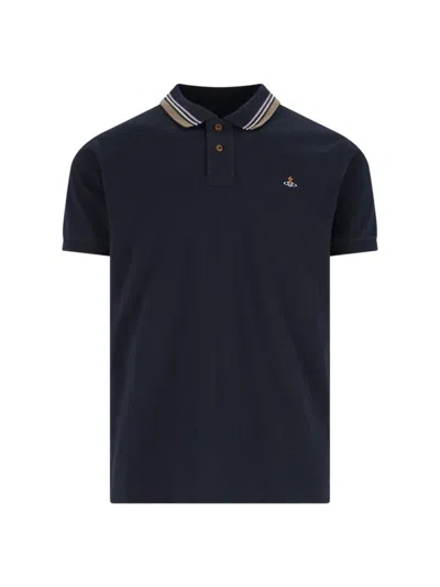 Vivienne Westwood Classic Cotton Pique Polo Shirt In Black