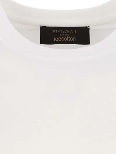 Zanone Classic Round Neck T-shirt In Soft White Cotton In White