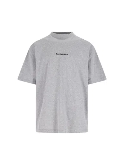 Balenciaga T-shirt Oversize In Gray