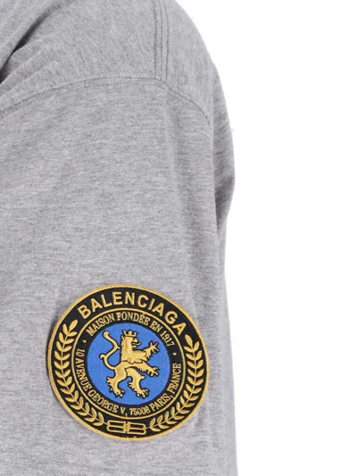Balenciaga T-shirt Oversize In Gray
